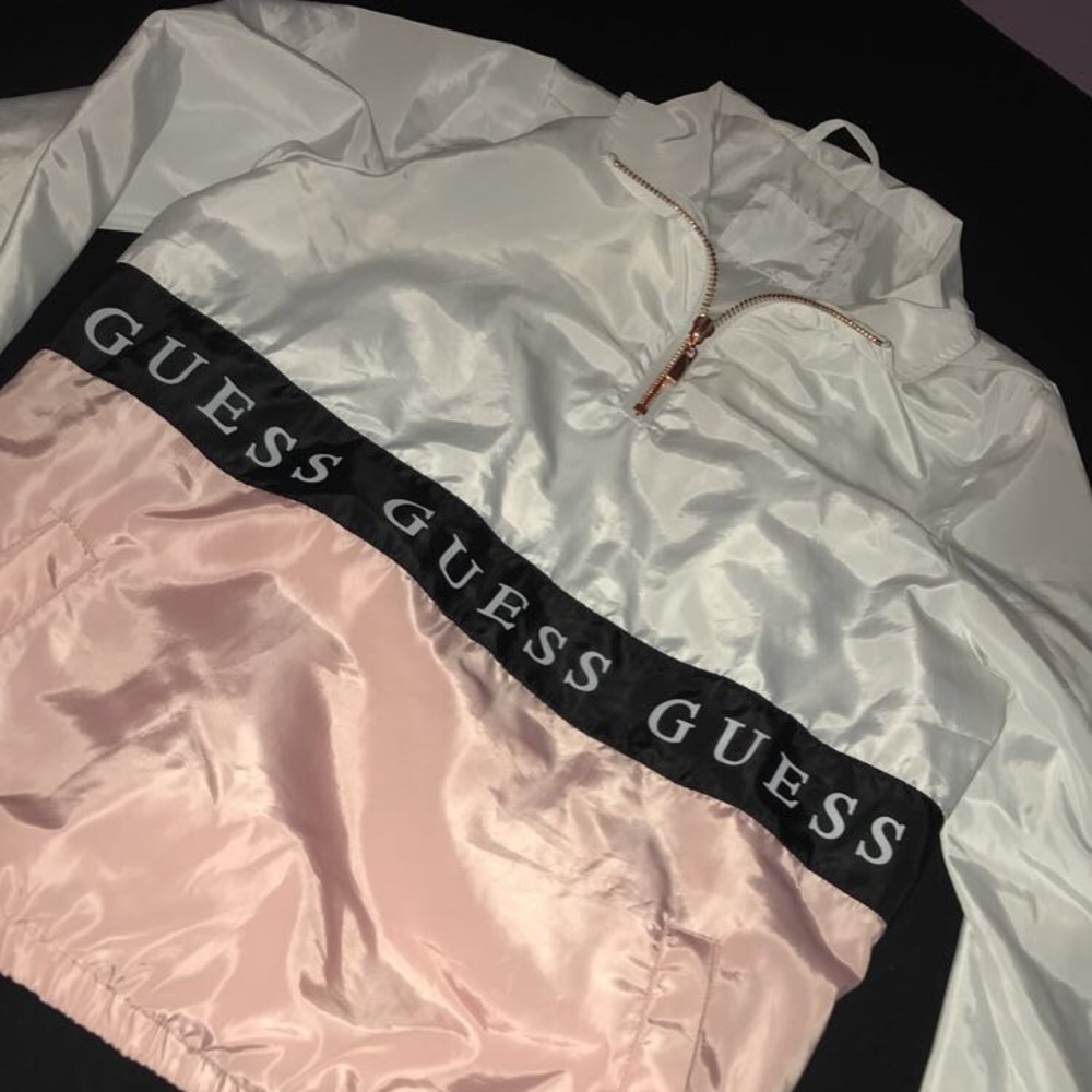 Guess windbreaker with rose gold zipper size xs